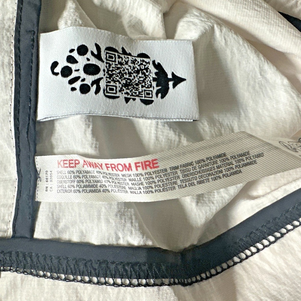 Free People Movement Size M/L Peace Out Backpack Parachute Jacket Ivory Combo - Picture 9 of 15